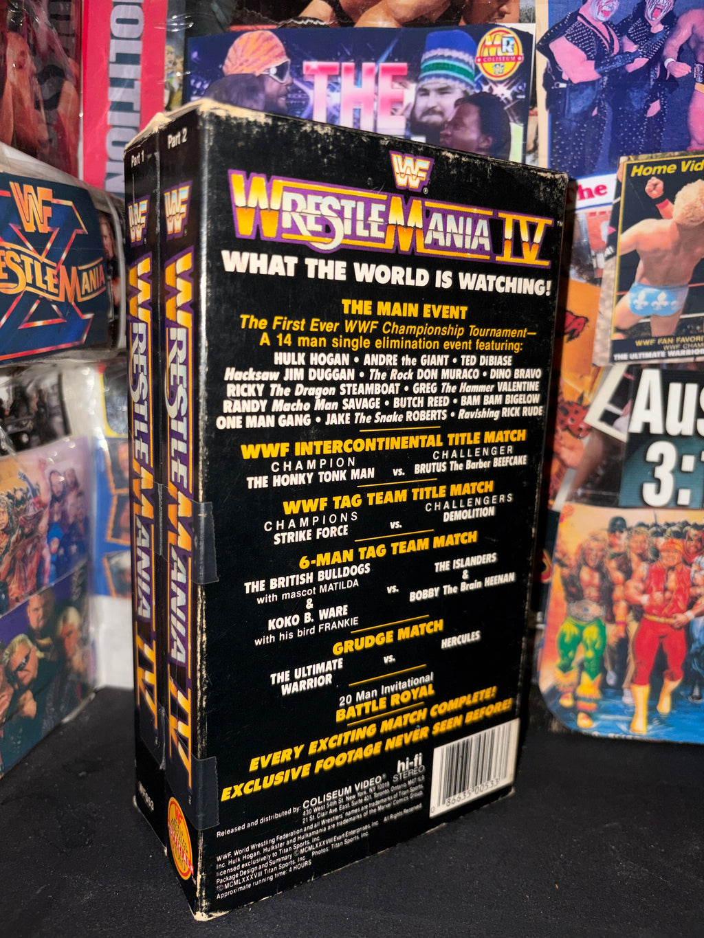 WWF WRESTLEMANIA IV . 2 VHS . COLISEUM VIDEO